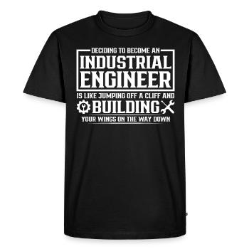Deciding To Become An Industrial Engineer - Men's Premium Organic T-Shirt - black - Front - Nico (187cm)
