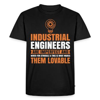 Industrial Engineers Are Imperfect - Men's Premium Organic T-Shirt - black - Front - Nico (187cm)
