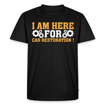 I Am Here For Car Restoration - Men's Premium Organic T-Shirt - black - Front - Nico (187cm)