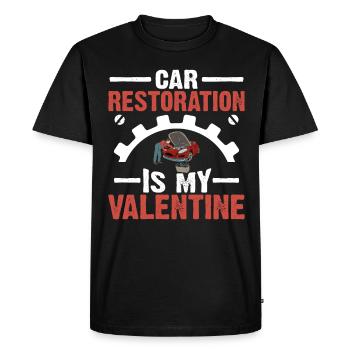 Car Restoration Is My Valentine - Men's Premium Organic T-Shirt - black - Front - Nico (187cm)