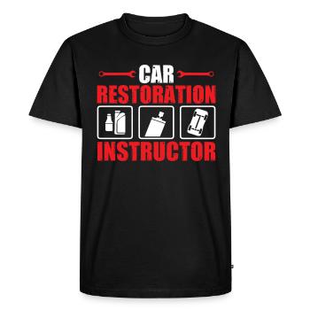 Car Restoration Instructor - Men's Premium Organic T-Shirt - black - Front - Nico (187cm)