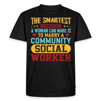 La décision la plus intelligente qu’une femme puisse prendre - T-shirt Premium bio Homme - noir - Devant - Nico (187cm)