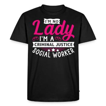 Criminal Justice Social Worker - Men's Premium Organic T-Shirt - black - Front - Nico (187cm)