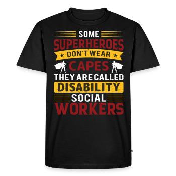 Certains super-héros ne portent pas de capes - T-shirt Premium bio Homme - noir - Devant - Nico (187cm)