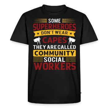 Certains super-héros ne portent pas de capes - T-shirt Premium bio Homme - noir - Devant - Nico (187cm)
