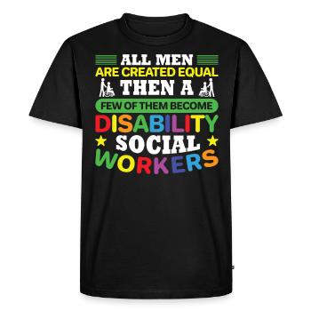 All Men Are Created Equal - Men's Premium Organic T-Shirt - black - Front - Nico (187cm)