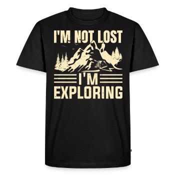 I'm Not Lost I'm Exploring Camp Camper Camping - Men's Premium Organic T-Shirt - black - Front - Nico (187cm)