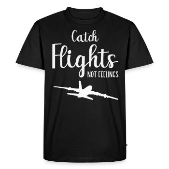 Prendre des vols pas des sentiments Voyage Vacances Touriste - T-shirt Premium bio Homme - noir - Devant - Nico (187cm)