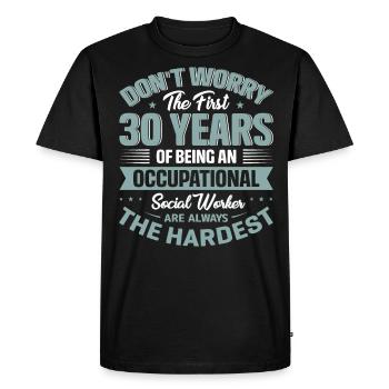Être un travailleur social professionnel - T-shirt Premium bio Homme - noir - Devant - Nico (187cm)