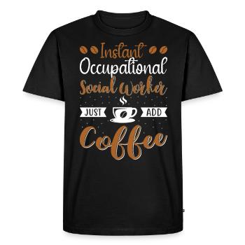 Travailleur social professionnel instantané - T-shirt Premium bio Homme - noir - Devant - Nico (187cm)