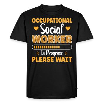 Occupational Social Worker In Progress - Men's Premium Organic T-Shirt - black - Front - Nico (187cm)