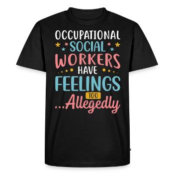 Les travailleurs sociaux professionnels ont des sentiments - T-shirt Premium bio Homme - noir - Devant - Nico (187cm)