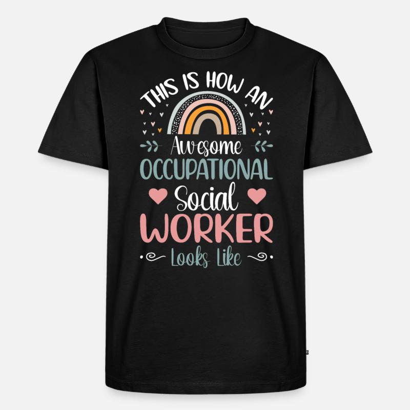 Awesome Occupational Social Worker - Männer Premium Bio T-Shirt - Schwarz