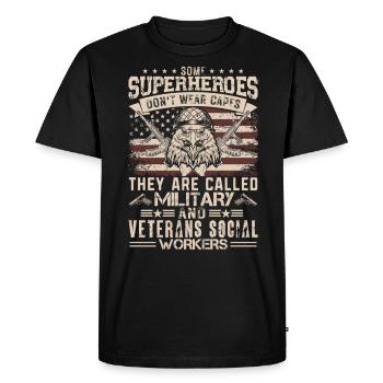 Certains super-héros ne portent pas de capes - T-shirt Premium bio Homme - noir - Devant - Nico (187cm)