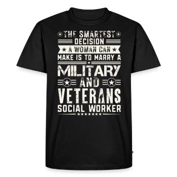 La décision la plus intelligente qu’une femme puisse prendre - T-shirt Premium bio Homme - noir - Devant - Nico (187cm)