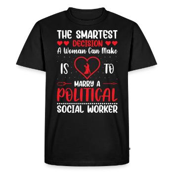 La décision la plus intelligente qu’une femme puisse prendre - T-shirt Premium bio Homme - noir - Devant - Nico (187cm)