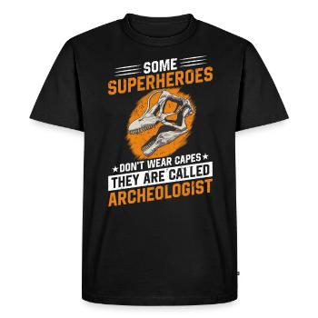 Archéologie Profession Profession Archéologue - T-shirt Premium bio Homme - noir - Devant - Nico (187cm)