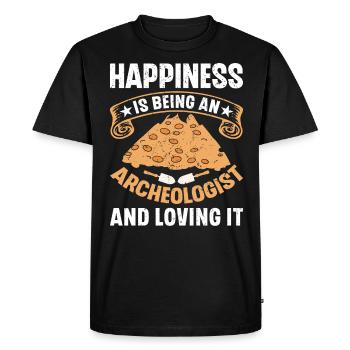 Archéologie Profession Profession Archéologue - T-shirt Premium bio Homme - noir - Devant - Nico (187cm)