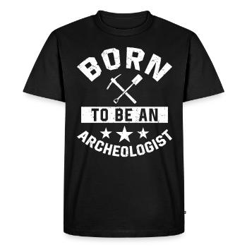 Né pour être une profession d’archéologue archéologue - T-shirt Premium bio Homme - noir - Devant - Nico (187cm)
