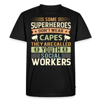 Some Superheroes Do Not Wear Capes - Men's Premium Organic T-Shirt - black - Front - Nico (187cm)