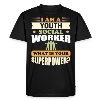 I Am A Youth Social Worker - Men's Premium Organic T-Shirt - black - Front - Nico (187cm)