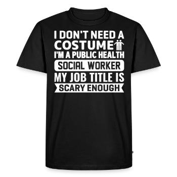 Je suis un travailleur social en santé publique - T-shirt Premium bio Homme - noir - Devant - Nico (187cm)