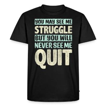 Motivate Inspire Encouragement Positivity Slogan - Men's Premium Organic T-Shirt - black - Front - Nico (187cm)