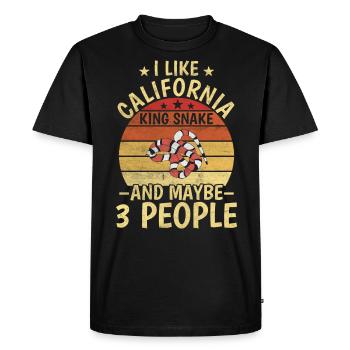 Serpent roi de Californie et peut-être 3 personnes reptile - T-shirt Premium bio Homme - noir - Devant - Nico (187cm)