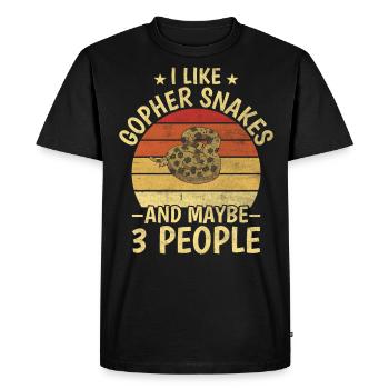 Gopher Serpents Et Peut-être 3 Personnes Boa Reptile - T-shirt Premium bio Homme - noir - Devant - Nico (187cm)
