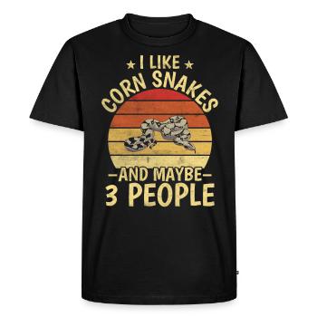 Serpents de maïs et peut-être 3 personnes - T-shirt Premium bio Homme - noir - Devant - Nico (187cm)