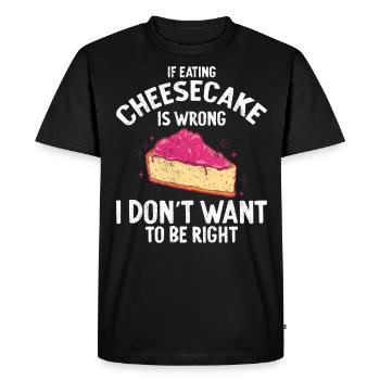 Si manger du gâteau au fromage est mal boulanger cuisson - T-shirt Premium bio Homme - noir - Devant - Nico (187cm)