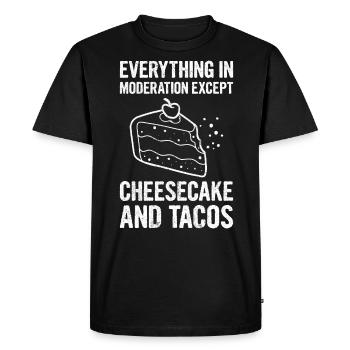 Cheesecake And Tacos Baker Baking Taco Lover - Men's Premium Organic T-Shirt - black - Front - Nico (187cm)