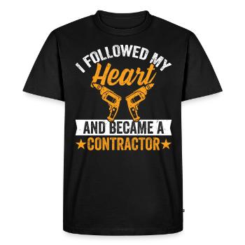 J’ai suivi mon cœur et je suis devenu entrepreneur - T-shirt Premium bio Homme - noir - Devant - Nico (187cm)