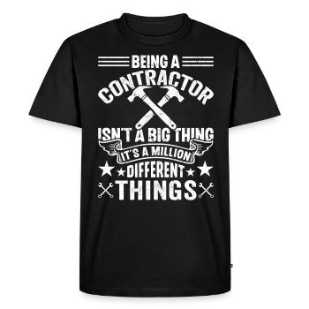 General Contractor Construction Handyman Builder - Men's Premium Organic T-Shirt - black - Front - Nico (187cm)
