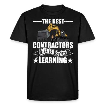 The Best Contractors Never Stop Learning Handyman - Men's Premium Organic T-Shirt - black - Front - Nico (187cm)