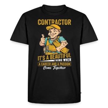 General Contractor Construction Handyman Builder - Men's Premium Organic T-Shirt - black - Front - Nico (187cm)