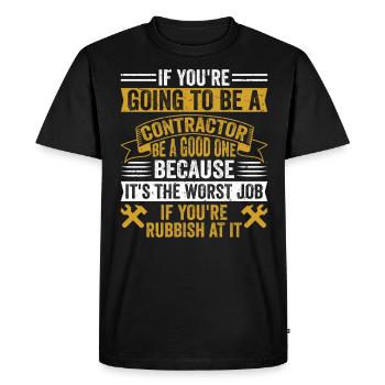 General Contractor Construction Handyman Builder - Men's Premium Organic T-Shirt - black - Front - Nico (187cm)