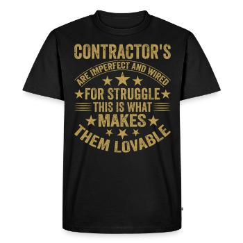 General Contractor Construction Handyman Builder - Men's Premium Organic T-Shirt - black - Front - Nico (187cm)