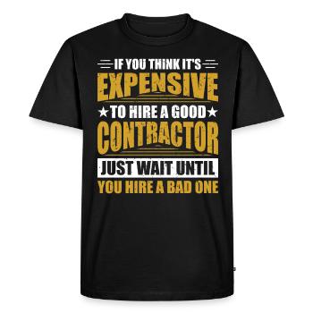 General Contractor Construction Handyman Builder - Men's Premium Organic T-Shirt - black - Front - Nico (187cm)