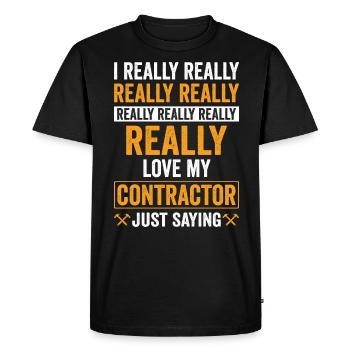 General Contractor Construction Handyman Builder - Men's Premium Organic T-Shirt - black - Front - Nico (187cm)
