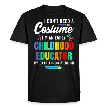 Je suis une éducatrice de la petite enfance Pre-K Teacher - T-shirt Premium bio Homme - noir - Devant - Nico (187cm)