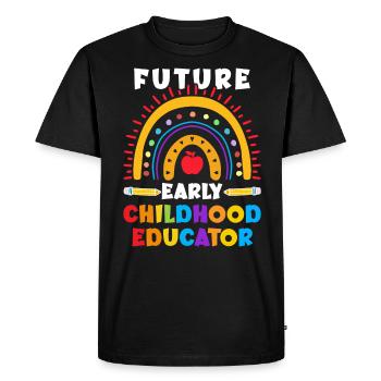 Future Early Childhood Educator Soon To Be Teacher - Men's Premium Organic T-Shirt - black - Front - Nico (187cm)