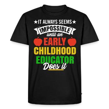 Early Childhood Educator Education Teacher - Men's Premium Organic T-Shirt - black - Front - Nico (187cm)