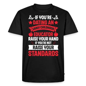 Early Childhood Educator Education Teacher - Men's Premium Organic T-Shirt - black - Front - Nico (187cm)