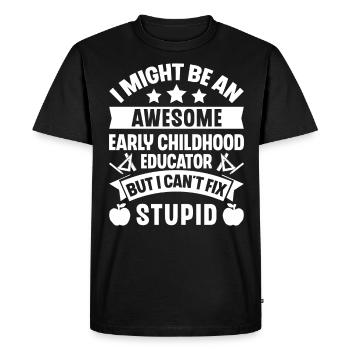 Awesome Early Childhood Educator Education Teacher - Men's Premium Organic T-Shirt - black - Front - Nico (187cm)