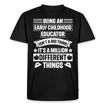 Early Childhood Educator Education Teacher - Men's Premium Organic T-Shirt - black - Front - Nico (187cm)