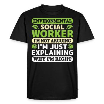 Environmental Social Worker Job Environmentalist - Men's Premium Organic T-Shirt - black - Front - Nico (187cm)
