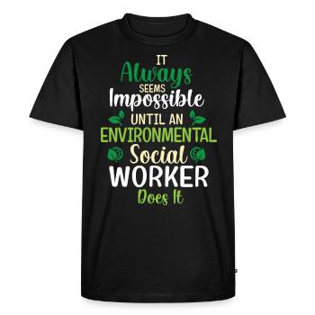Environmental Social Worker Job Environmentalist - Men's Premium Organic T-Shirt - black - Front - Nico (187cm)
