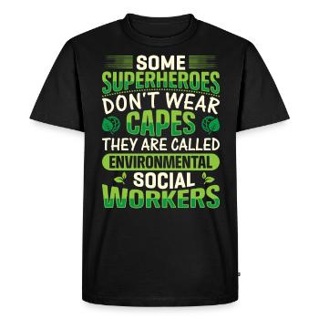 Environmental Social Worker Job Environmentalist - Men's Premium Organic T-Shirt - black - Front - Nico (187cm)
