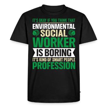 Environmental Social Worker Job Environmentalist - Men's Premium Organic T-Shirt - black - Front - Nico (187cm)